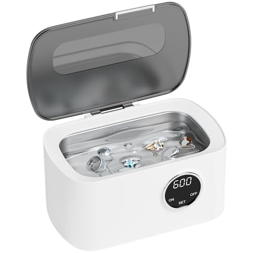 Ultrasonic Cleaner Machine, 600ml Ultrasonic...