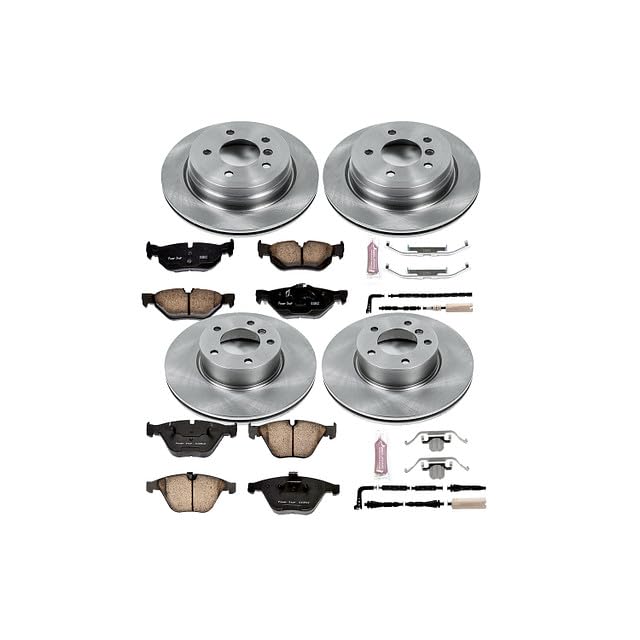 Image of PowerStop Front and Rear Brake Kit for BMW 328i 2008-10 |328i xDrive 2009 |328xi 2008 - Z17 Ceramic Brake Pads & Disc Rotors Replacement, KOE4104