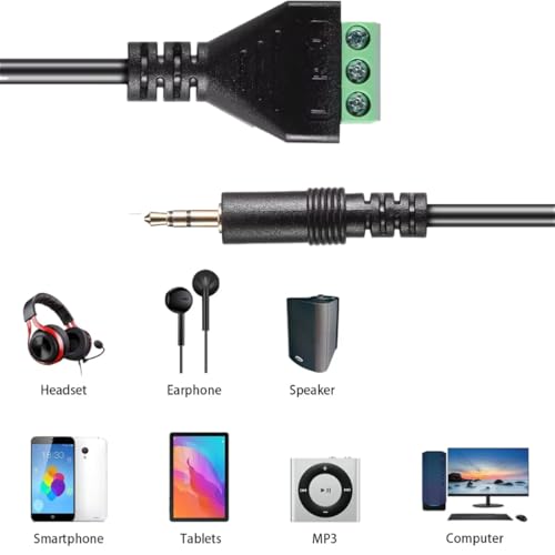 Conector terminal de tornillo 3.5mm para audio 4PCS 30cm miniatura 5