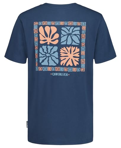 Image of Quiksilver Boys' Short Sleeve Logo Graphic T-Shirt, Soft & Comfortable, Regular Fit