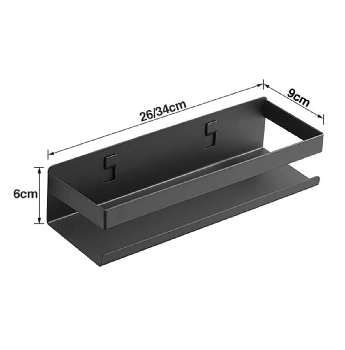 Mensola Doccia Portaoggetti Mensole Doccia A Parete Adesivo per Cestello Doccia in Acciaio Inossidabile Nessuna Perforazione Mensole Bagno Resistente(26cm)