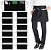 GREEN LIFESTYLE Server Aprons with 3 Pockets - Waist Apron, Waitress Apron for Women and Man, Water Resistant with Long Waist Strap Reinforced Seams, Half Apron (12 Pack - Black)