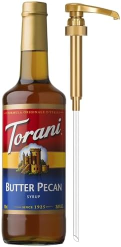 Torani Coffee Syrup, Butter Pecan Flavor, Pump Included, 25.4 Fl Oz