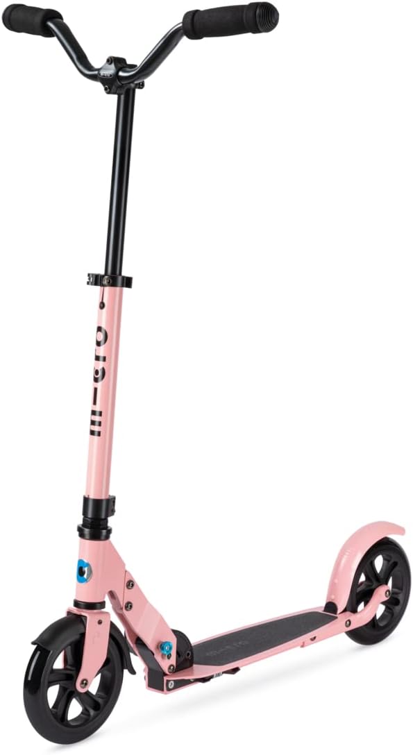 Micro Kickboard - Speed Deluxe Foldable Scooter, 180 mm 2-Wheeled, Adjustable Handlebars, Smooth, Quiet Ride, for Teens and Young Adults (Neon Rose) product image