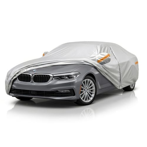 All-Weather BMW 5 Series Car Cover Waterproof All Weather, 6 Layers Heavy Duty Car Tarp Custom Fit for 2007–2026 BMW 528i, 530i, 540i, M550i, 530e, 550e, M5, i5, xDrive Sedan