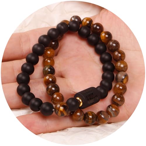 Zodiac Bracelets for Women Black Obsidian Bracelet Constellation Horoscope Crystals Tiger Eye Beads Bracelet Jewelry Gifts 2 Pcs3