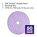 3M Cubitron II Hookit Purple Clean Sanding Abrasive Disc 31487, 6 in, 800+ Grade, Pack of 50 Discs, Virtually Dust-Free, High Performance, Long Lasting, Multi-Hole Pattern, for Automotive Sanding