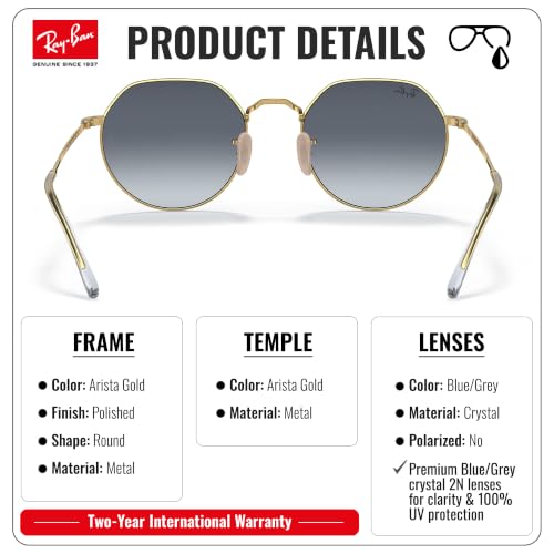 Image of Ray-Ban RB3565 Jack Square-Round Shape Sunglasses with Official Kit