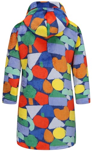 Image of Kids Hooded Bathrobe Girls Soft Plush Hooded Flannel Pajamas Sleepwear Boys Spa Robe