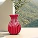 Talent Star Plastic Vase Flower Vase Modern Decorative Vase for Home Elegant Flower Arrangements Durable Design Red, XX-Small