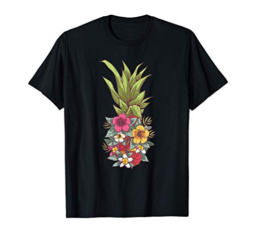 Pineapple Flower Aloha Hawaii Trendy Vintage Women Gift T-Shirt