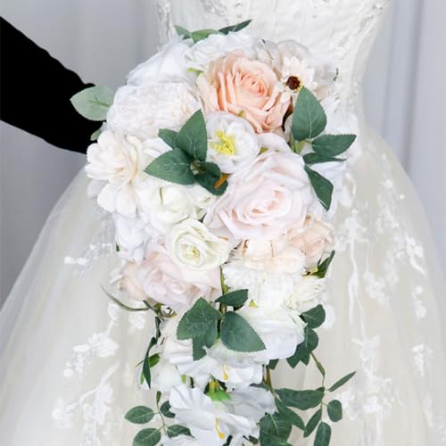Bouquet de fleurs artificielles de mariage haut de gamme pour demoiselles d'honneur - 6