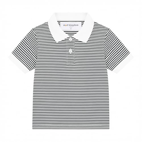 Image of Mud Kingdom Boys Polo Shirt Short Sleeve School Uniform Pique Polo Summer