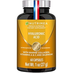 French HYALURONIC Acid Supplement ✦ Natural Anti-Wrinkle Regimen for a Tight and Youthful Skin ✦ with Marine Collagen…