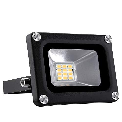 Projecteur LED 10 W - 1600 lm - Super lumineux - Projecteur extérieur - IP66 - Étanche - Lumière du jour 5000 K - Idéal pour un jardin, un garage, un hôtel, etc., Blanc froid
