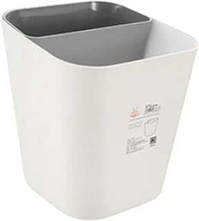 Garneck Garbage Can Office Trash Can Car Garbage Bin Auto Trash Can Recycling Trash Bins Trash Bin for Car Home Wastebasket Garbage Container Home Trash Can Dual Purpose White