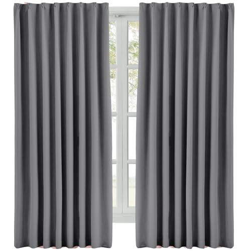 Hansleep カーテン 遮光カーテン 1級遮光 厚手 断熱 防寒 防音 無地 洗濯可能...