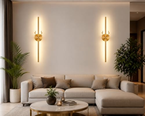 Image of fizzytech LED Deer Wall Lamp with 3 Colour Changing Modes, Decorative Wall Light for Bedroom, Living Room, Hallway, Kids Room & Home Decor, Pack of 2