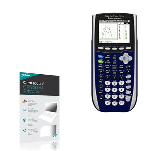 BoxWave Screen Protector Compatible with Texas Instruments TI-84 Plus C Silver Edition - ClearTouch Crystal Privacy (2-Pack), Privacy Screen Protector Flexible Film Clear