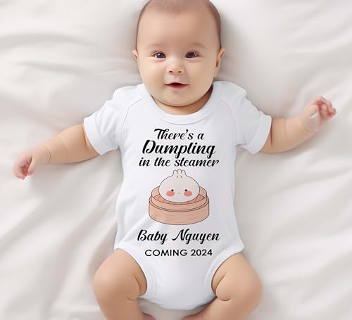 Personalized Pregnancy Announcements & Baby Onesie, Custom Baby Announcement Onesie4