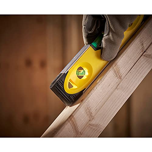 STANLEY Shockproof Torpedo Level, 230mm/9', Magnetic Plate, Ideal for Hands Free Levelling, Horizonal, Verticle and 45 Degree Vials, 0-43-511 10 STANLEY Shockproof Torpedo Level, 230mm/9', Magnetic Plate, Ideal for Hands Free Levelling, Horizonal, Verticle and 45 Degree Vials, 0-43-511 - Image 10
