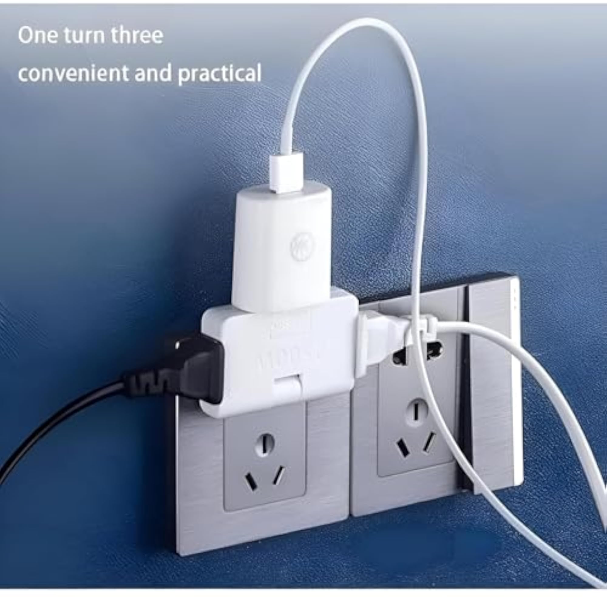 3-in-1 Rotatable Universal Plug Adapter