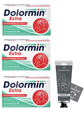Dolormin extra 3 x 50 Tabletten - Sparset für Sammelbesteller - inklusive einer Handcreme ODER Handseife von Apotheken-Express Cover