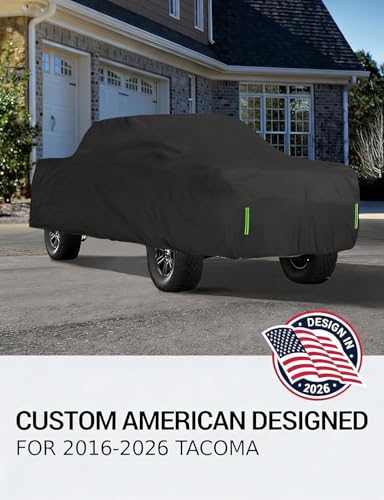 Image of Proadsy Custom Fit Car Cover for 2016-2026 Toyota Tacoma Waterproof Outdoor | UV-Blocking Waterproof With Soft Lining Prevents Leaks & Scratches. Perfect For Sunny, Snowy Outdoor Parking, Garage Storage