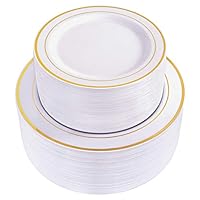 Algopix Similar Product 7 - WDF 120 pieces Gold Disposable Plastic
