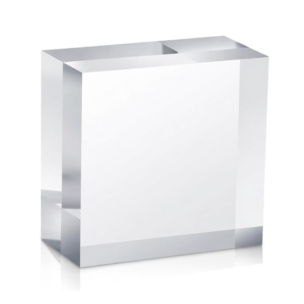 DFDPAXL High Transparency Acrylic Block 100×100×10Mm-100×100×40Mm, Polished Square Cube Suitable for Collectibles Exhibitions And DIY Craft,100×100×30mm
