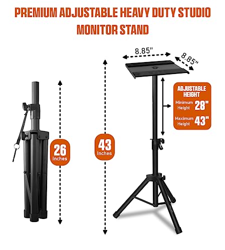 Image of Softline Pro SP80 Heavy Duty Tripod Studio Monitor Stand - Single