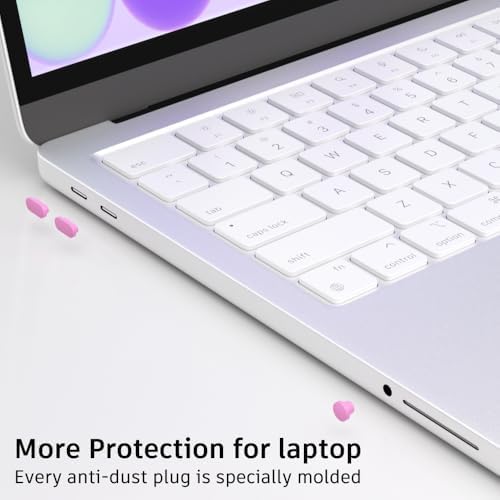 ProElife 7 Pcs Anti Dust Dirt Plug Cups Set for MacBook Neo, Pink — view 2