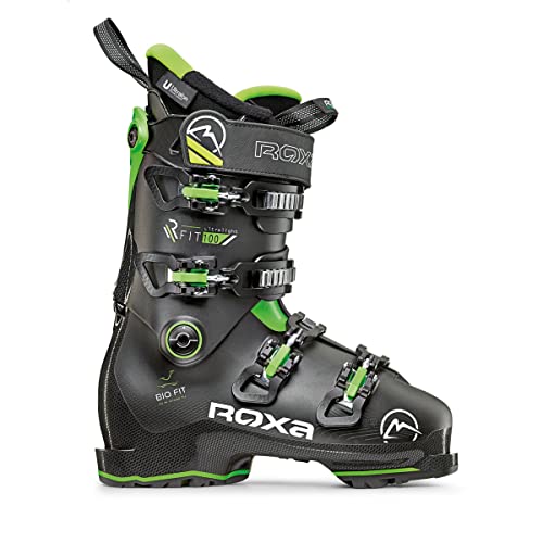 Roxa R/Fit 100 Ski Boots Mens Sz 12.5 (30.5) Black/Black/Green