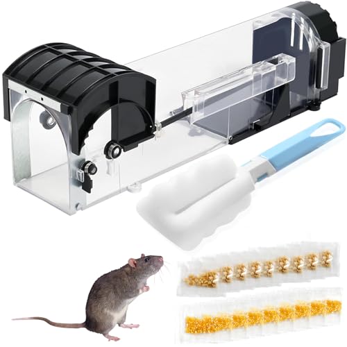 Lebendfalle Maus Mausefalle Lebend + 20 Packungen Köder+Reinigungsbürste,Tierfreundlich Mäusefalle mit 22 Luftlöchern,Hohe Empfindlichkeit, Berührungslose Auslösung, Einfach zu Bedienen Lebendfalle Maus Mausefalle Lebend + 20 Packungen Köder+Reinigungsbürste,Tierfreundlich Mäusefalle mit 22 Luftlöchern,Hohe Empfindlichkeit, Berührungslose Auslösung, Einfach zu Bedienen