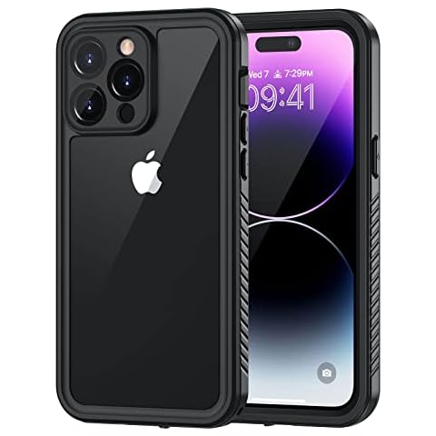 Lanhiem for iPhone 14 Pro Case, IP68 Waterproof Dustproof Shockproof 14 Pro Cases with Built-in Screen Protector, Full Body Sealed Protective Front and Back Cover for iPhone 14 Pro -6.1 inch (Black) Cover