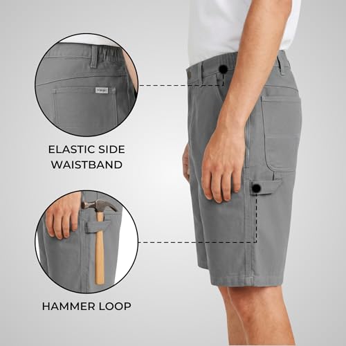 Wrangler Carpenter Shorts for Men Big and Tall, Heavyweight Durable Work Shorts with Utility Pockets, Mens Cargo Shorts Slate Grey - image 4