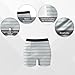 Deovige Sweat Proof Underwear For Men Moisture-Wicking Boxer Briefs Blue Textile Pattern Compression Boxers Sleep Hiking Shorts