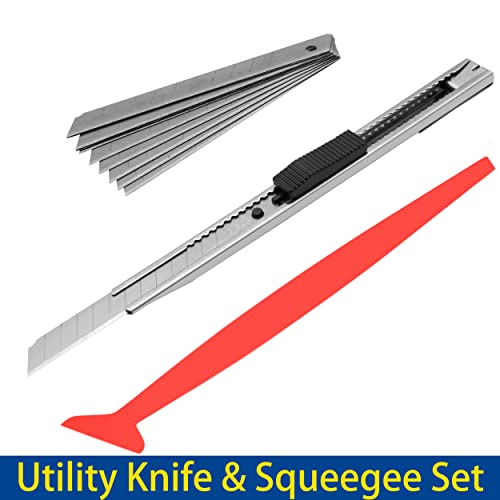 Spanno Vinyl Wrap Tool Kit With Vinyl Squeegee Magnets Holder Vinyl Cutter Edge Trimming Tools For Window Tint Car Flim Installation #TOP4