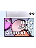 TANYIMING 10.1 Zoll Android Tablet, 16GB RAM+128GB ROM(TF 1TB) Gaming Tablet, Dual SIM Card,Dual Speaker, 5G WiFi, 13MP Kamera, Unterstütze GPS/Bluetooth 5.0/3.5mm Kopfhöreranschluss, Silberfarben.