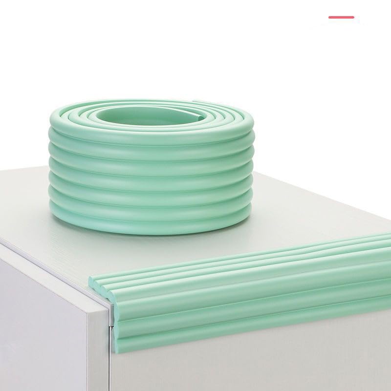Silicone Edge Protector Strip, 2M Edge Corner Guard for Baby Kids Furniture and Tables Child Baby Proof Bumpers Baby Safety Bumper Guard (Green)
