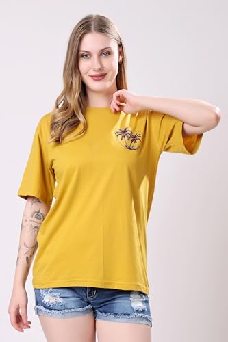 Image of London Hills Women's Cotton Blend Oversized Fit Oversized Tshirt || Oversized Tshirt- Pack of 2