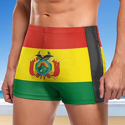 Men's Swimwear Bolivia Flag Briefs Swim Trunk Square Leg Boxer Board Shorts Swimsuit2