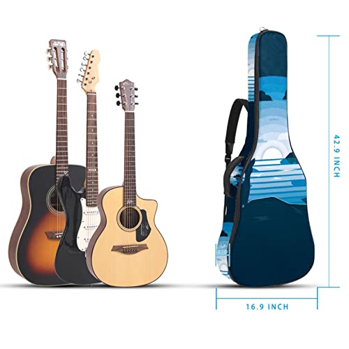 Housse de transport étanche pour guitare acoustique avec double bandoulière et poche Motif renard sur fond rose… - Les Beatles, Paul McCartney, John Lennon, RIngo Starr, George Harrison Housse de transport étanche pour guitare acoustique avec double bandoulière et poche Motif renard sur fond rose… – Image 6
