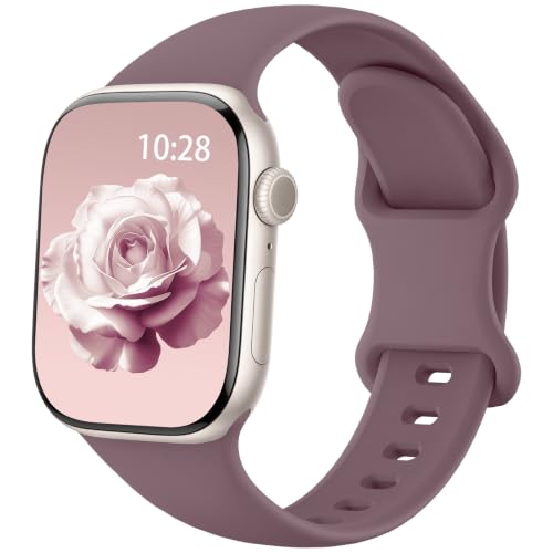 Image of Silicone Sport Band Compatible with Apple Watch Bands for Women Men