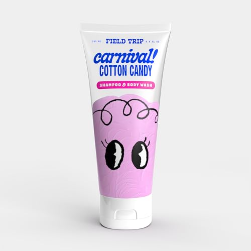 Field Trip Kids Shampoo &amp; Body Wash - Cotton Candy Scent - Hair Care for Kids - Tear Free - Leaves Hair Soft &amp; Tangle-Free With Chamomile, Lavender, &amp; Aloe (8.4 ounce)