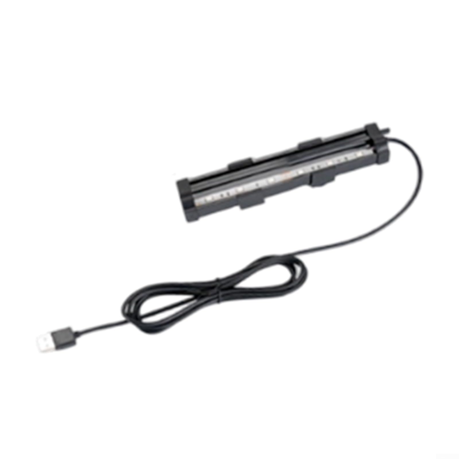 CWOQOCW Underwater LED Air Bubble Light for Fish Tank Aquarium Lamp Seven Color Waterproof PVC Tube for Oxygenation and Ornamental Display Black(18cm)