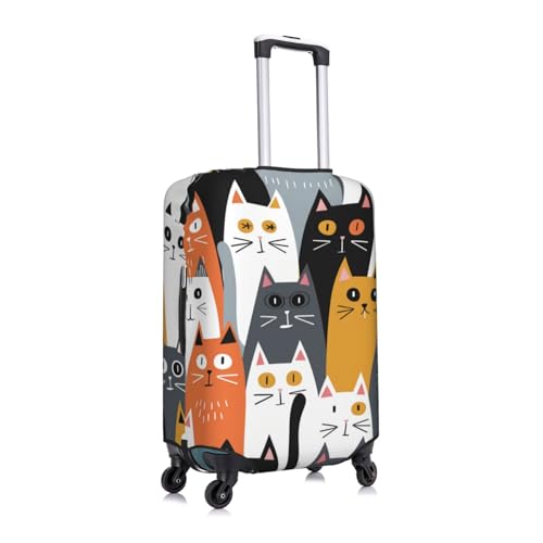 Cute Cats Luggage Covers For Suitcase, Suitcase Cover Protector Anti-Scratch Travel Suitcase Cover Fit 18-32 Inch Luggage3