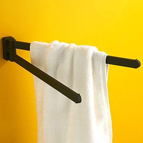 Miniatura 4 de FROZEB Toallero giratorio doble toallero movible para baño estante de almacenamiento cromado pulido de goma mate accesorios de baño estante de