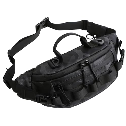 Riñonera de pesca con mosca impermeable y ajustable con almacenamiento táctico multifuncional 6