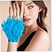 wyjbdwkzs 2Pcs Blue Feathers Wrist Cuff for Women Cute Fashion Feathers Cuffs Cosplay Wristband Arm Warmer for Party Halloween Costume Wrist Cuffs